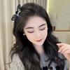 2025 nuevo clip de princesa coreano dulce con pedrería negra elfo tamaño pequeño clip lateral pasador de lazo clip lateral
