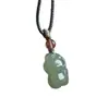 Colgante de Caballo del Zodiaco de Jade Hetian Natural Colgante de Agua Clara de Jade Hetian del Zodiaco Tridimensional con Múltiples Opciones de Cuerda para Joyería del Año del Caballo