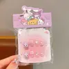 Uñas Postizas Portátiles para Niños Manicura para Niña Pegatinas de Uñas Removibles Regalo para Niñas Parches para Uñas Uñas Portátiles Venta al por Mayor