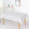 Toalha de mesa nórdica impermeável Anti-escaldamento Anti-óleo No-Wash plástico toalha de mesa doméstica toalha de mesa xadrez toalha de mesa de centro tapete de mesa atacado