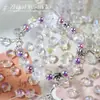 Venta al por mayor de cuentas de cristal con forma de copo de nieve de 10x12 mm con agujeros horizontales para pulseras y collares hechos a mano para DIY
