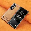 Adecuado para teléfono Samsung Z Fold 8 Ultra, funda protectora con soporte, tapa abatible, diseño plegable, resistente a caídas, funda de cuero de color sólido