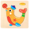 Rompecabezas de madera infantil de dibujos animados tridimensional para bebés, juguete educativo de desarrollo temprano, animal, tráfico, juguete de mano, 2-3 años