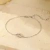 Sob a Árvore Banyan Prata Esterlina S925 Pulseira de Círculo Duplo Estilo Ins Transfronteiriço para Mulheres, Banhada a Ouro 14K, Joias Simples e Versáteis para Atacado