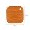 Tabla de cortar cuadrada de bambú Bambú entero Hogar Cocina Dormitorio Dormitorio Simple Engrosada Portátil Ultrapequeña Tabla para frutas Sin otros
