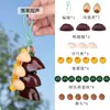 Sino dos Ventos Pendente de Casca de Fruta de Planta Natural Indonésia Kit de Materiais DIY Feito à Mão Sino dos Ventos Natural Estilo Floresta Decoração para Pendurar no Carro