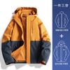 Chaqueta Luo Duo para Hombre 2025 Nueva Primavera y Otoño Juvenil Exterior Impermeable y Cortavientos Chaqueta Tres en Uno para Hombre