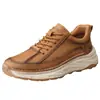 Zapatos de Piel de Carnero Hechos a Medida Transfronterizos para Hombre, Estilo Nuevo, Cómodos Zapatos Casuales de Piel Genuina para Hombre, Zapatos Deportivos de Alta Gama Resistentes al Desgaste Antideslizantes para Hombre