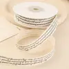 Cinta de Algodón Tejida con Letras Retro para Empaque de Caja de Regalo para Pastel de Cumpleaños Banda para Atar Lazo Decorativo de Recuerdo Hecho a Mano Cinta Tejida