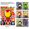 8 Pegatinas de Rompecabezas de Personajes de Héroes de Dibujos Animados Pegatinas Decorativas Creativas de Dibujos Animados para Niños Interactivas Padre-Hijo Pegatinas de Cara Pegatinas DIY
