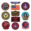 Pegatina de tela bordada para chaqueta de cuero de Top Gun 2, capítulo USS VFA-22 Fighter, brazalete de pecho, bolsa de velcro.
