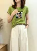 Camiseta de Algodão Canelado Guangzhou Treze Fábricas 220g para Mulheres, Direto da Fábrica, Top de Manga Curta Slim Fit, Estoque de Verão, Exclusivo para Atacado