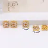 Oro Verdadero 18k Col de Forma Pentagonal Microincrustaciones de Circonita Accesorios Pulsera de Mariposa Colgante DIY Collar Pendientes Colgante D103