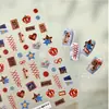 Adesivos de Nail Art Estilo Jeans Tecido Retrô com Suporte Adesivo, Adesivos de Decoração de Unhas Coração de Jeans Doce e Cool Estrelas Botões