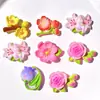 Flor de Pessegueiro Brilhante Acessórios de Resina DIY Enfeites Presilha de Cabelo Flor de Pessegueiro Fivela de Sapato Chaveiro Pingentes Acessórios Material