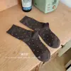 Nuevos Calcetines 2025 para Mujer Otoño e Invierno Calcetines de Lana Gruesos Retro Calcetines para Mujer de Media Pantorrilla con Puntos Pequeños