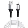 Cable de Datos Súper Rápido de 6A Tipo-C para Teléfono Móvil Cable de Carga Trenzado Cuatro Colores Adecuado para Huawei Apple Android