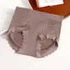 Pantaleta de triángulo sin costuras para mujer, de tiro alto, jacquard, entrepierna extendida antibacteriana, transpirable, alta elasticidad, no se deforma, no aprieta las piernas
