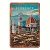 Placas de Aluminio Vintage y Letreros de Lata con Varios Paisajes, Pósters Metálicos para Cine, Restaurante, Pared, Decoración de Garaje, Transfronterizo