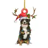 Perro Navideño Transfronterizo Colgante Navideño Acrílico Adornos Navideños Decoración del Hogar Juego de Colgantes para Árbol de Navidad