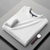 Suéter masculino gola redonda listrado céu estrelado outono 2023 nova moda versátil camisa de base para negócios vestuário masculino jovem e de meia-idade
