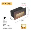 Lámpara de pie LED empotrada impermeable para exteriores, lámpara de esquina, lámpara para escaleras, pasillo, patio, jardín, pasillo, lámpara para peldaños