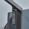 Mampara de Vidrio para Baño con Puertas de Apertura Hacia Adentro y Hacia Afuera en Forma de Diamante, Cabina de Ducha, Baño Integrado, Separación de Zona Seca y Húmeda, Pantalla de Ducha