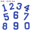 Carimbo de bordado para passar a ferro com cores 0-9 adesivos digitais de tecido acessórios de vestuário outono e inverno adesivos de bordado mais vendidos adesivos de patch DIY