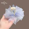 Gasa de Nube Suave~Pinza para el Cabello con Lazo de Gasa de Red para Mujer, Estilo Dulce y de Alta Gama, Pinza Grande para el Cabello, Impresionante Accesorio para el Cabello