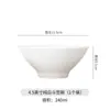 Balde Tigela de Cerâmica Jingdezhen Branco Puro Doméstico Osso Porcelana Balde Tigela Tigela de Arroz Japonesa Tigela de Macarrão Tigela Grande para Sopa