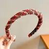 Diadema Roja Estilo Universitario Otoño e Invierno para Mujer, Diadema de Moda para Uso Diario, Accesorio para el Cabello Rojo Ancora para Recoger el Cabello