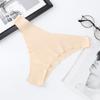 Comércio exterior transfronteiriço amazon europa e américa sexy underwear das mulheres sem costura t- calças de seda gelo de cintura baixa tanga das mulheres virilha de algodão atacado