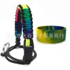 Alça de Corda Paracord para Garrafa de Água em Estoque Transfronteiriça, Manga Portátil para Copo Espacial, Alça de Transporte de Copo com Manga de Base de Silicone para Garrafa de Água Portátil ao Ar Livre