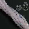 Material de cuentas hecho a mano para manualidades, accesorios de flores, cuentas sueltas, cristal, agujero mediano, cuentas de gota 10x 15 mm 50/tira