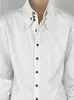 Camisa de Manga Larga a Rayas con Solapa para Hombre, Primavera, Corte Holgado, Versátil, Casual, para Viajar al Trabajo, Hombro Normal, Diseño de Botones