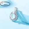 Porta Colgante Femenino Estilo Princesa Diana Clásico Cobre Porta Colgante Vacío DIY Incrustado con Diamantes Cabujón de Jade Imitación Porta de Plata de Ley 925