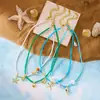 Moda Europea y Americana Transfronteriza Estilo Bohemio de Resort de Playa Collar de Hilo de Perlas de Arroz Perlas Concha Vieira Fabricante Mayorista
