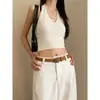 Cinturón Sencillo Estilo Coreano para Mujer Diseño de Nicho Sentido Casual para Jeans con Accesorios Vestido Cinturón Decorativo Moderno