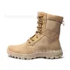 Botas de Combate Marrons para Exterior, Botas de Treinamento Militar Transfronteiriças, Botas Táticas Pretas Masculinas, Botas do Deserto, Botas de Couro, Botas de Caminhada, Botas de Treinamento