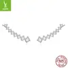 Dije plateado nuevo brillante rayo S925 plata esterlina tachuelas elegante taladro aretes de plata esterlina SCE920