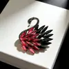 Broche de Cisne de Cristal de Alta Gama, Broche de Animal de Lujo Ligero para Mujer de Alta Gama, Accesorio para Traje de Fiesta de Cena, Pin para Ropa
