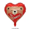 Atacado transfronteiriço Balão de alumínio redondo quadrado de coração de Dia dos Namorados espanhol de 18 polegadas decoração de festa de casamento novo