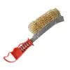 Cepillo de Acero para Limpieza de Barbacoa Cepillo de Cobre Mango Largo Cuchillo de Acero Inoxidable Cepillo de Hierro Cepillo de Alambre de Cocina Pequeño Eliminación de Óxido Pulido Horno