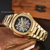 Comercio Exterior Transfronterizo Microempresa Hombres Casual Nautilus Hueco 3 Manecillas Automático Mecánico Correa de Acero Reloj Venta al por Mayor