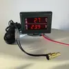 Medidor Digital Universal de Temperatura del Agua y Voltaje para Montacargas Modificados, Excavadoras, Camiones, Maquinaria Agrícola 12V24V Instrumento LCD Adicional