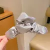 Grampo de Cabelo Plissado de Tecido Fashion Pinça de Garra Grande Acessório de Cabelo Feminino para Penteados Elegantes