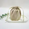 Bolsas Redondas de Franela con Cordón para Guardar Joyería, Bolsas de Terciopelo para Regalo de Muestras de Perfume, Personalización al por Mayor