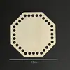 1 pieza Cesta Redonda Hecha a Mano Creativa Base para DIY Almacenamiento Base de Madera Natural Placa Gancho Base para Bolsa Tejida