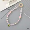 Ins Nuevo Colgante de Llavero con Lentejuelas y Lazo de Perlas para Funda de Teléfono Móvil Accesorios de Correa de Muñeca para Lanyard de Teléfono Móvil