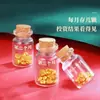 Botella de Almacenamiento para Frijoles Dorados, Botella Pequeña Vacía para Frijoles Dorados, Botella de Vidrio Transparente, Botella Mini, Frasco Pequeño para Almacenar Objetos Pequeños